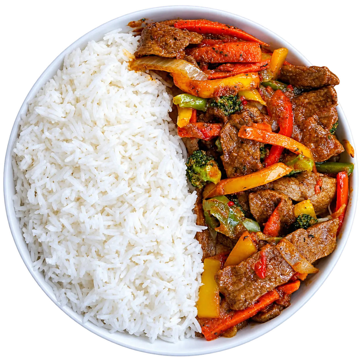 Wet fried Goat & White rice